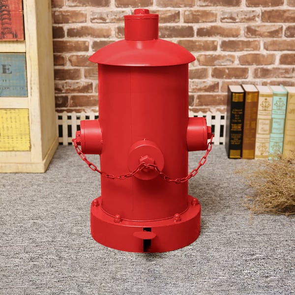 Industrial Fire Hydrant Trash Can in Yellow/Red/Black-Red-Small