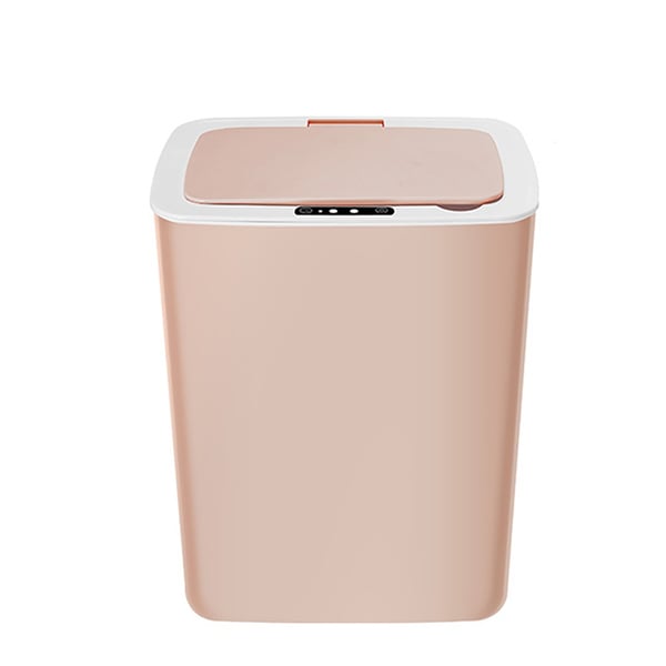 Pink Intelligent Touchless Sensor Trash Can with Odor-Absorbing Deodorizer Area