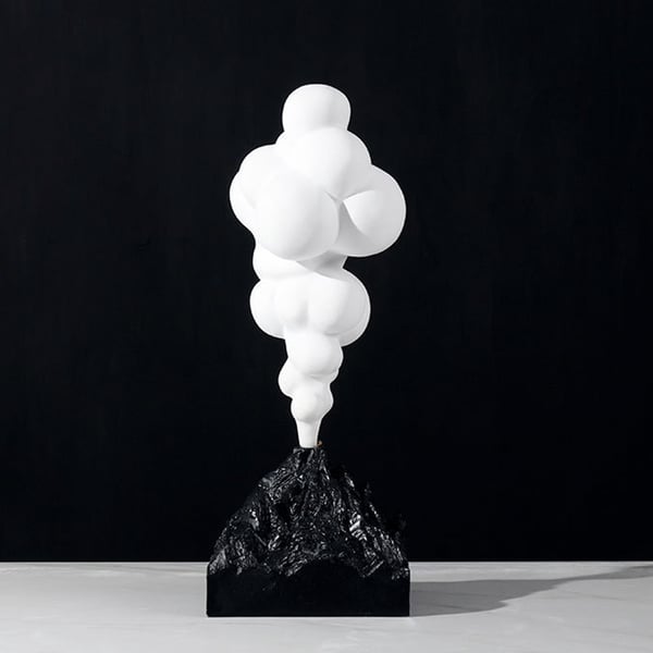14" Resin Volcanic Eruption Statue Volcano Model Figurine Home Abstract Sculpture Art