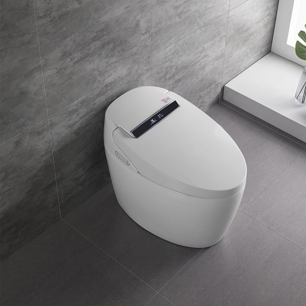 Modern Smart One-Piece 1.28 GPF Floor Mount Elongated Automatic Toilet & Bidet with Seat