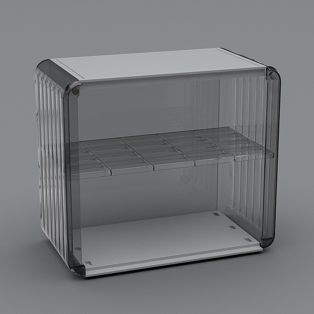  Modern 2-Tier White & Transparent Storage Rack Acrylic Storage Adjustable Shelf Large